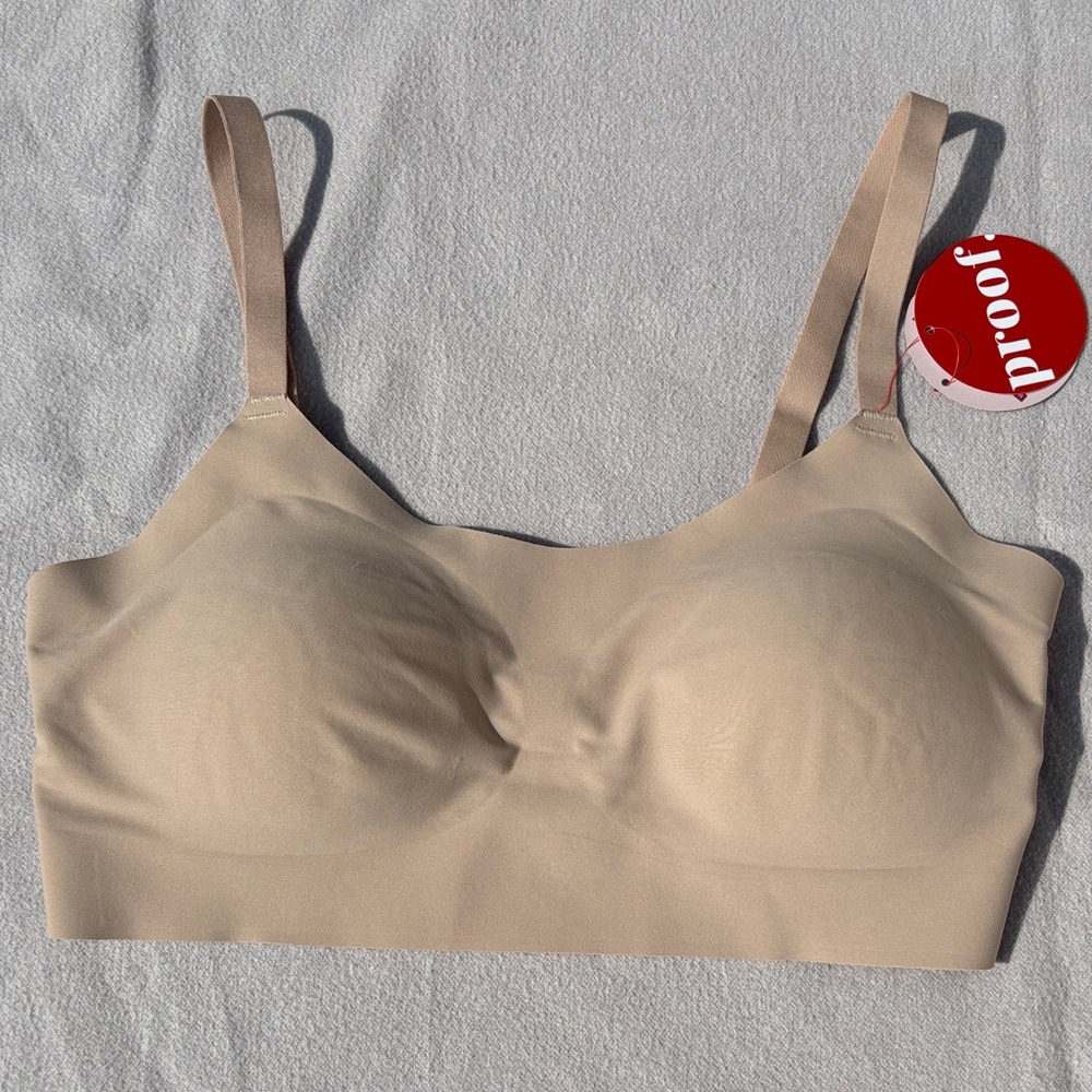 Proof Moisture Wicking Beige Seamless Bra